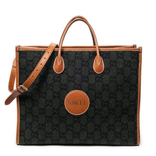 Gucci GG Script Tote en Negro/Marrón Lienzo - Image 1