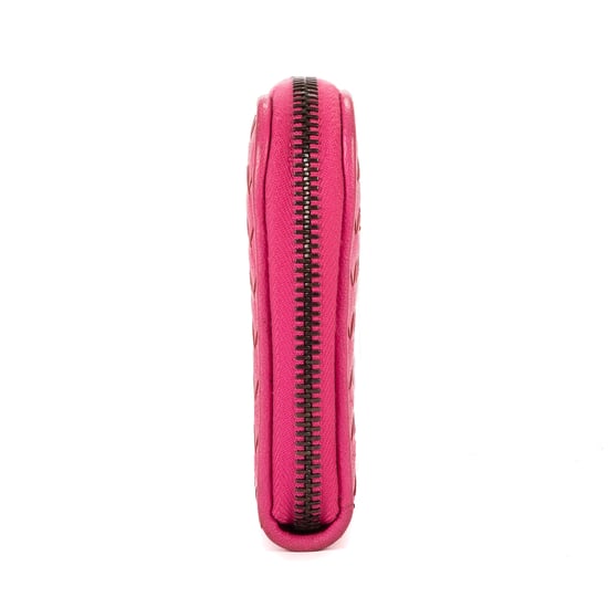 Bottega Veneta Intrecciato Zip Around Wallet  en Rosa Piel de becerro - Image 3