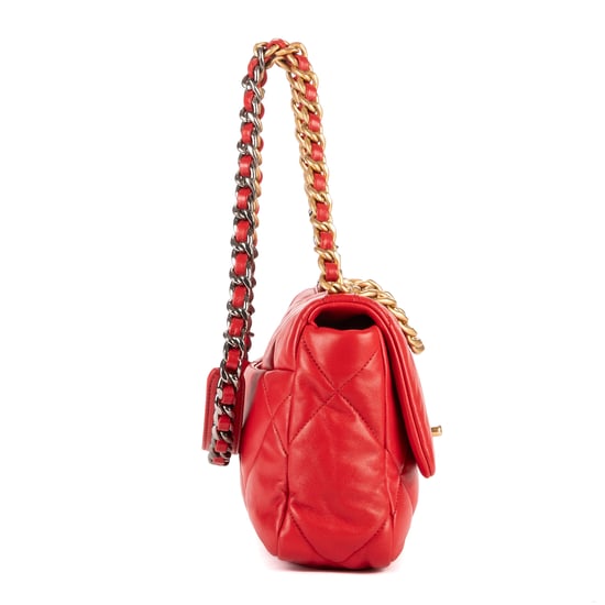 Chanel Classic 19 Flap  en Rojo Piel de becerro - Image 5