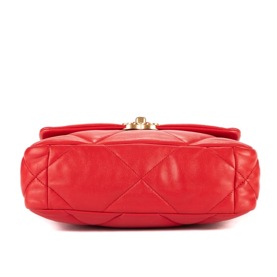 Chanel Classic 19 Flap  en Rojo Piel de becerro - Image 6
