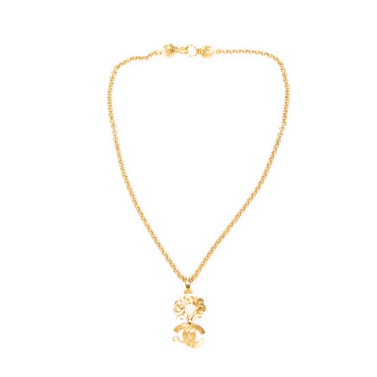 Chanel CC Pendant Chain Necklace en Oro Acero inoxidable sin níquel - Image 1