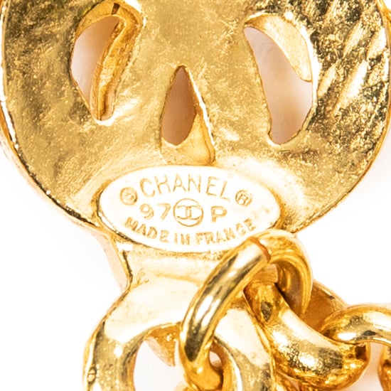 Chanel CC Pendant Chain Necklace en Oro Acero inoxidable sin níquel - Image 4