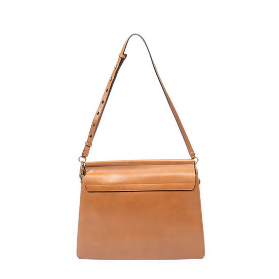 Chloé Medium Faye Shoulder Striped Patchwork  en Bronceado Piel de becerro - Image 5