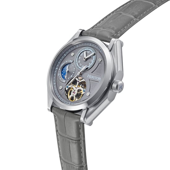 Reloj Heritor Automático Antoni con Correa de Cuero - Image 3