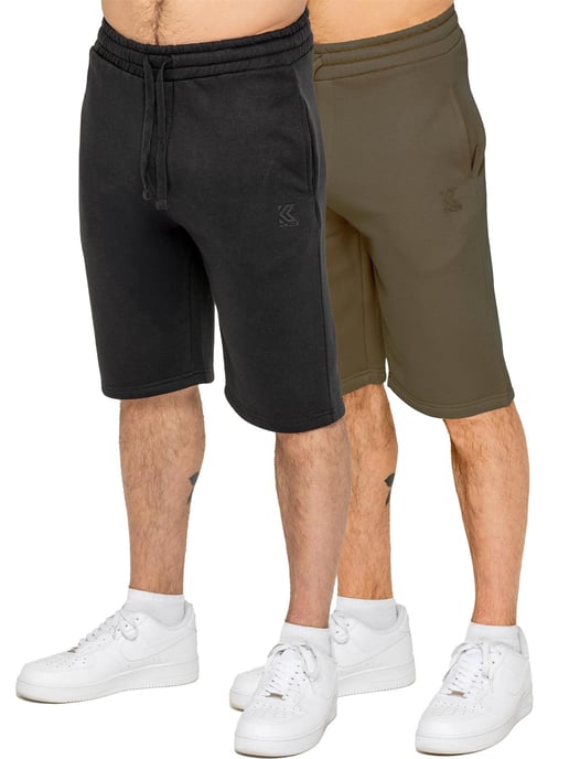 Kruze | Paquete de 2 pantalones cortos de forro polar para hombre - Image 1