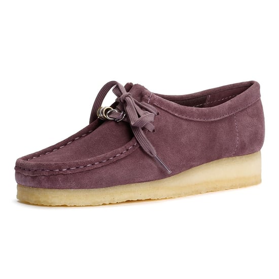 Zapatos de ante para mujer Clarks Originals Wallabee en ciruela - Image 3
