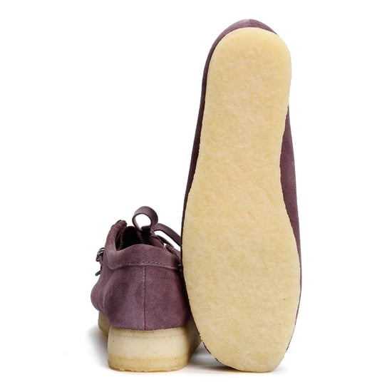 Zapatos de ante para mujer Clarks Originals Wallabee en ciruela - Image 4