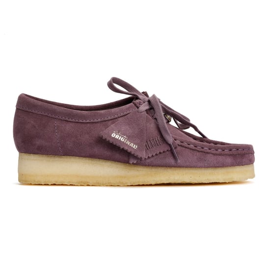 Zapatos de ante para mujer Clarks Originals Wallabee en ciruela - Image 5