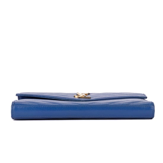 Yves Saint Laurent Chain Wallet  en Azul Piel de becerro - Image 6