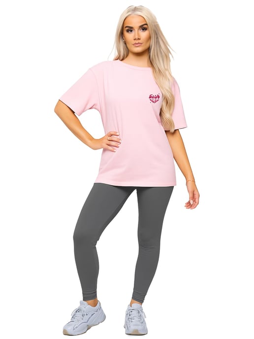 Enzo Milano | Conjunto de Camiseta Extragrande y Mallas para Mujer - Image 6