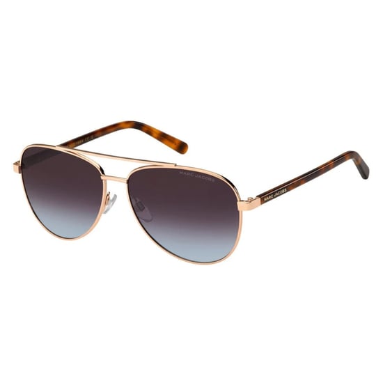 Gafas de sol Marc Jacobs con lentes marrón verde azulado y detalle Havana dorado - Image 2