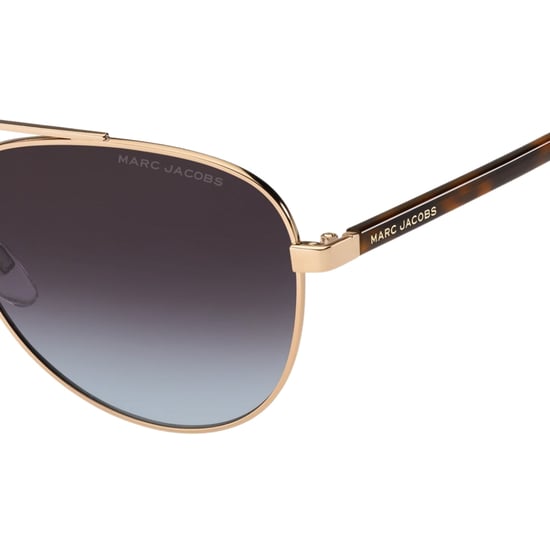 Gafas de sol Marc Jacobs con lentes marrón verde azulado y detalle Havana dorado - Image 4