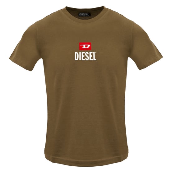 Camiseta Diesel Just Small New D Logo Marrón Con Licor De Café - Image 1
