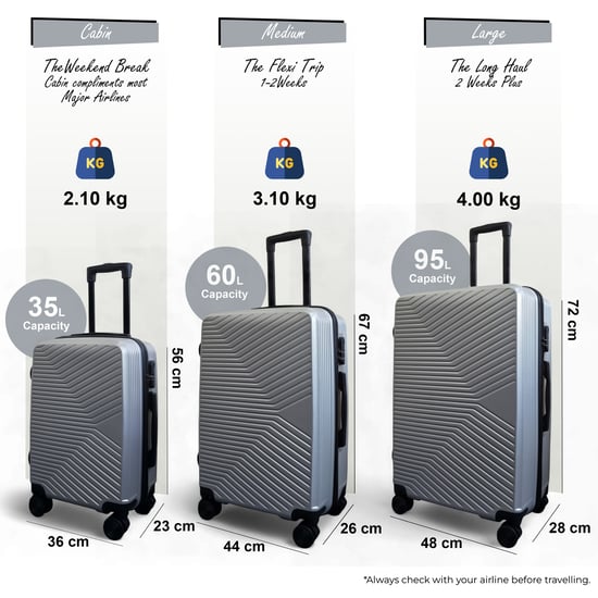 Maleta rígida plateada robusta de 8 ruedas para equipaje de cabina - Image 3