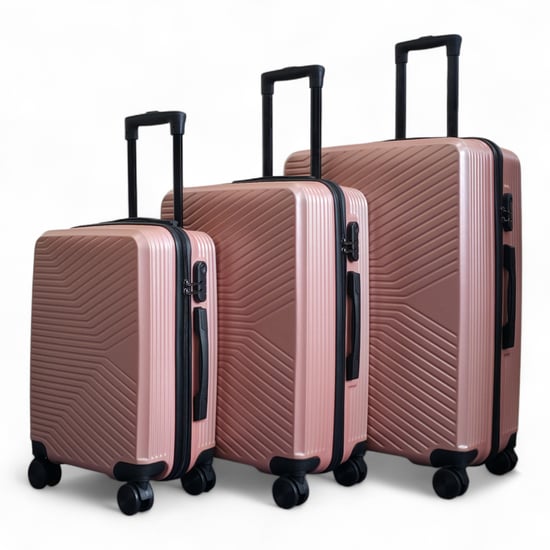 Maleta rígida de oro rosa, robusta, con 8 ruedas, para cabina - Image 5