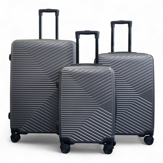 Maleta rígida gris carbón, robusta, con 8 ruedas, para cabina - Image 2