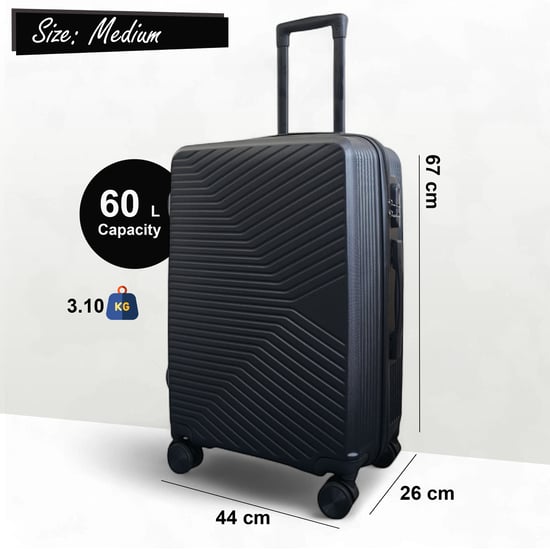 Maleta rígida negra robusta de 8 ruedas, juego de maletas de cabina - Image 6