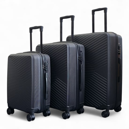 Maleta rígida negra robusta de 8 ruedas para cabina, juego de maletas y bolsos - Image 5
