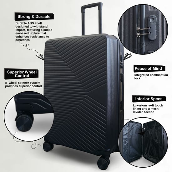 Maleta de cabina rígida negra de 48 x 37 x 20 cm, apta para Easyjet y Ryanair. - Image 4