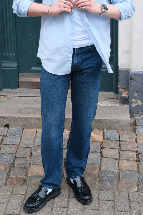 Vaqueros de corte relajado - Denim azul oscuro - Image 2