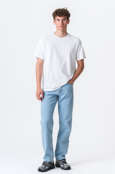 Vaqueros de corte relajado - Mezclilla azul claro - Image 3