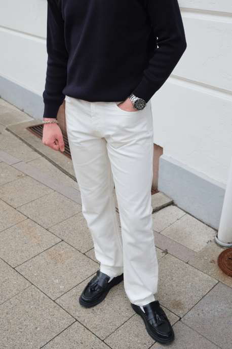 Vaqueros de corte relajado - Denim blanco - Image 2