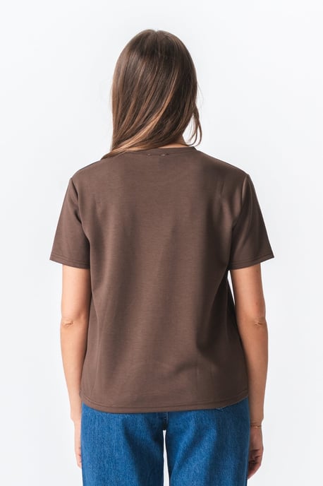 Camiseta holgada Leah - Marrón - Image 3