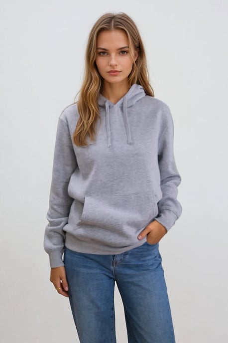 Sudadera con capucha Essential - Gris jaspeado - Image 1