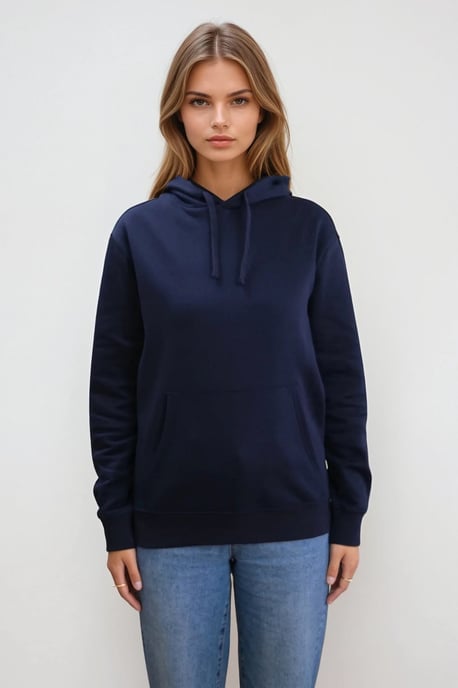 Sudadera con capucha esencial - Azul marino - Image 2