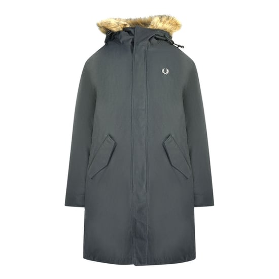 Chaqueta Parka Negra Con Capucha De Fred Perry - Image 1