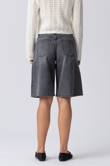 Pantalones cortos vaqueros - Denim negro - Image 5