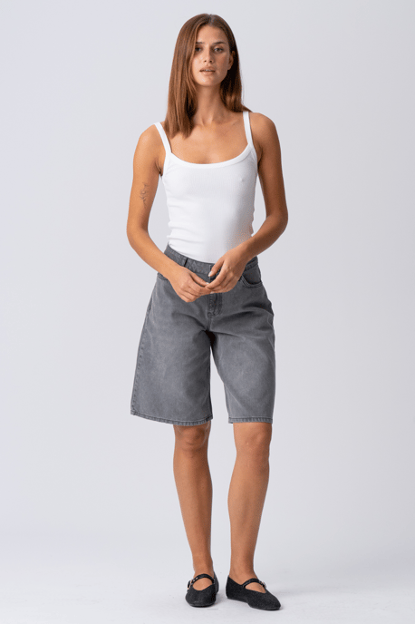 Pantalones cortos vaqueros - Denim gris - Image 2