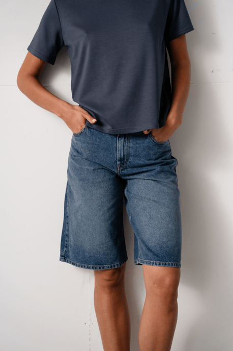 Pantalones cortos vaqueros - Denim azul - Image 3