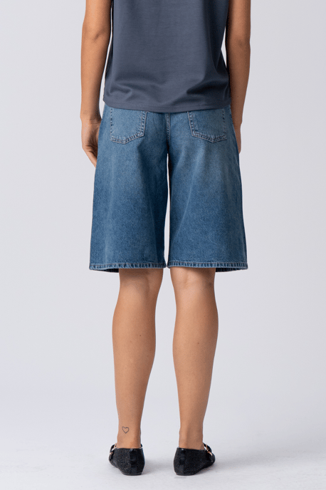 Pantalones cortos vaqueros - Denim azul - Image 6