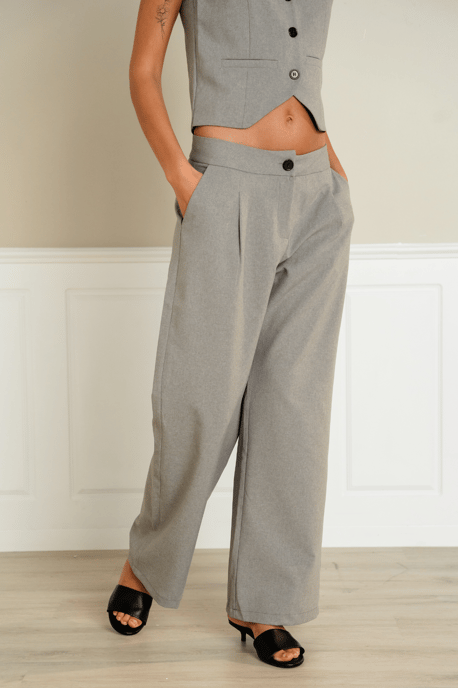 Pantalones Natalie - Gris Claro - Image 2