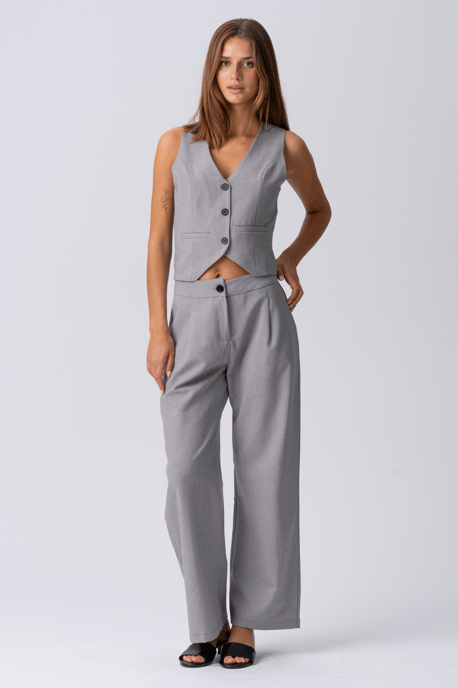 Pantalones Natalie - Gris Claro - Image 3