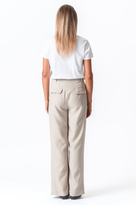 Pantalones Emma holgados - Beige - Image 3