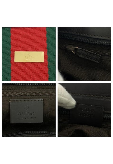 Bolso Tote De Lona Con Acento A Rayas De Segunda Mano Con Ribete Y Asa De Cuero - Image 6