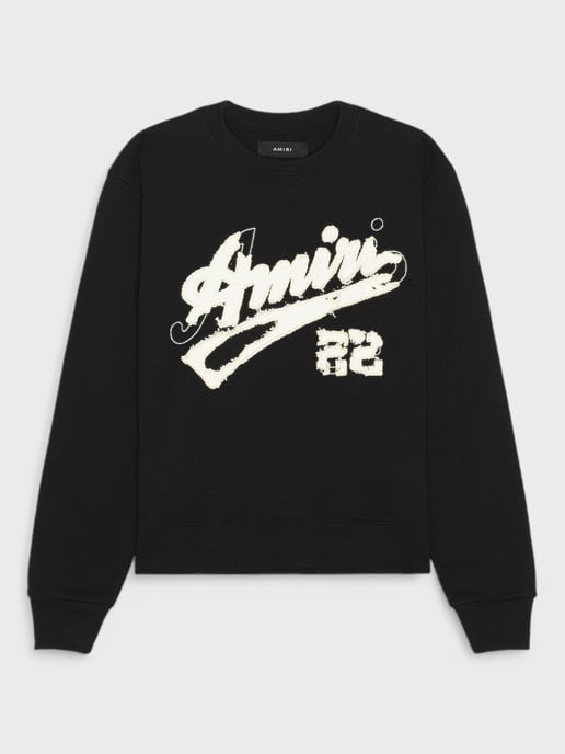 Amiri 22 Sudadera Negra con Cuello Redondo - Image 1