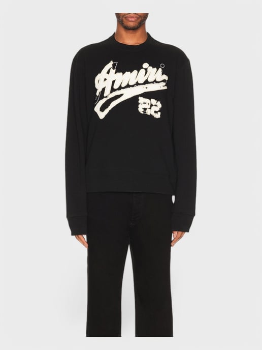 Amiri 22 Sudadera Negra con Cuello Redondo - Image 3