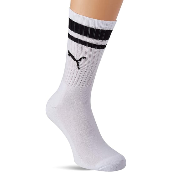 Puma Unisex Adult Heritage Stripe Crew Socks (Pack of 2) (White/Black) - Image 3