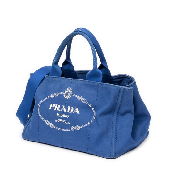 Prada Medium Canapa Tote  en Azul real Lienzo - Image 2