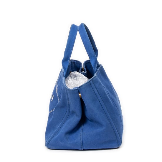 Prada Medium Canapa Tote  en Azul real Lienzo - Image 3