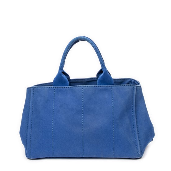 Prada Medium Canapa Tote  en Azul real Lienzo - Image 5