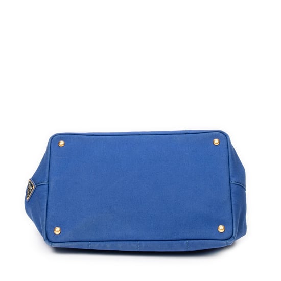 Prada Medium Canapa Tote  en Azul real Lienzo - Image 6