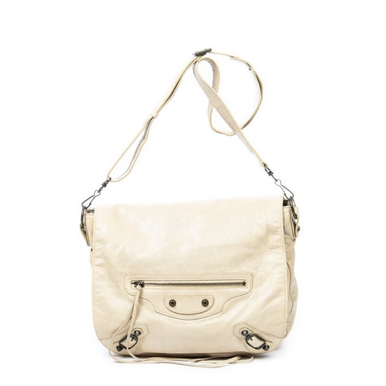 Balenciaga Folk Messenger en Beige Piel de becerro - Image 1