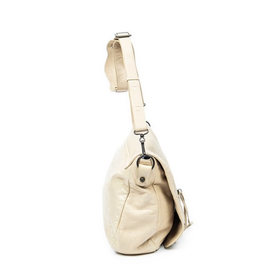Balenciaga Folk Messenger en Beige Piel de becerro - Image 4