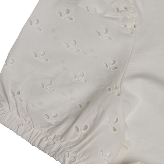 Camiseta con Mangas Abullonadas Bordadas 601395 para Niña - Image 2