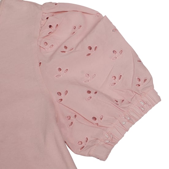 Camiseta con Mangas Abullonadas Bordadas 601395 para Niña - Image 3