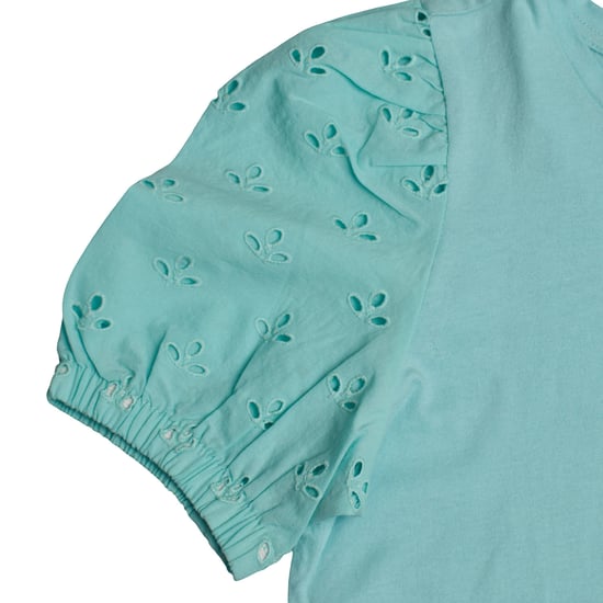 Camiseta con Mangas Abullonadas Bordadas 601395 para Niña - Image 2